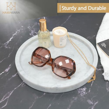 Italian Natural Marble Bathroom Vanity Tray - color: Carrara White