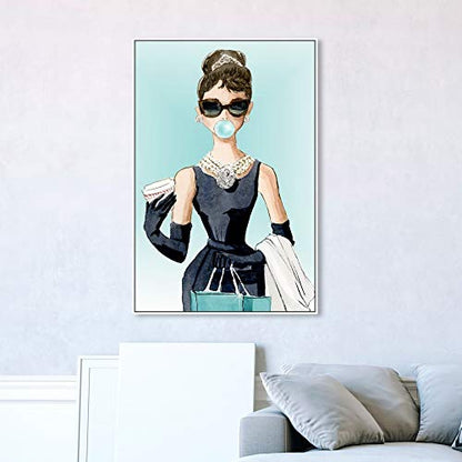 The Oliver Gal Artist Co. Abstract Wall Art Canvas - size: 45"L x 30"W, style: White Frame