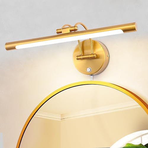 MantoLite LED Dimmable Wall Sconce,16in Plug-in Adjustable Arm Vanity Light - size: 16inch dimmable
