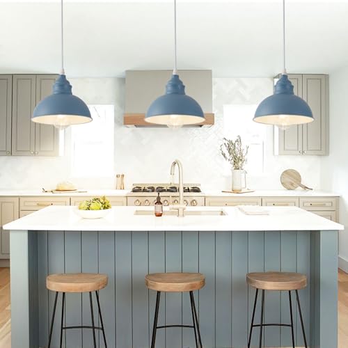 Plug in Pendant Light, 15FT Hanging Lights, On/Off Switch - color: Blue