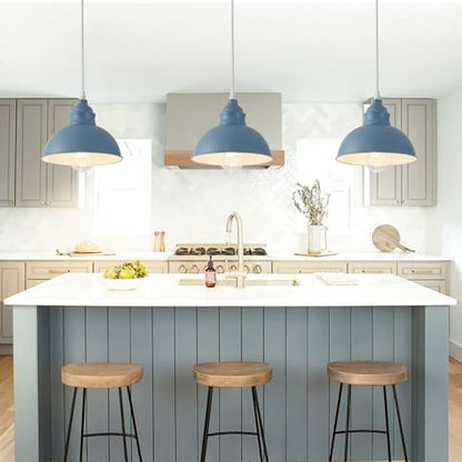 Plug in Pendant Light, 15FT Hanging Lights, On/Off Switch - color: Blue
