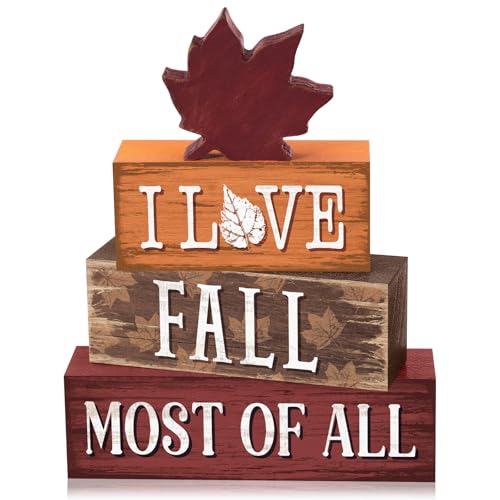 Yousoontic 4 Pcs Fall Maple Leaf Figurines Set, Rustic Farmhouse Decor - style: Autumn Maple Leaf