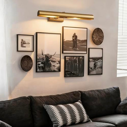 18 inch Brass Picture Light Hardwired Picture Light Library Light - color: Brass, size: 18in