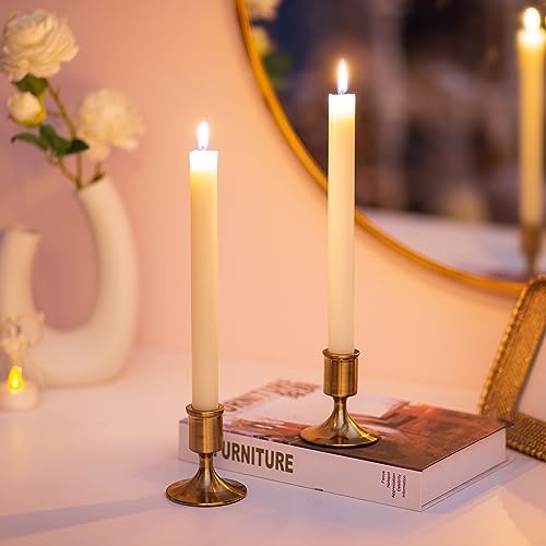 Sziqiqi Gold Candlestick Candle Holders Set of 12, for Wedding Table - color: Gold-style 1, size: 12 Pcs