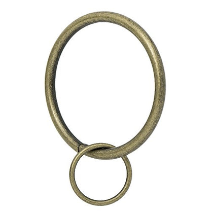 Ivilon Drapery Eyelet Curtain Rings - 2" Ring Loop for Hook Pins, Set of 14 - Antique Brass - color: Ant Brass, size: Set of 14 (2")