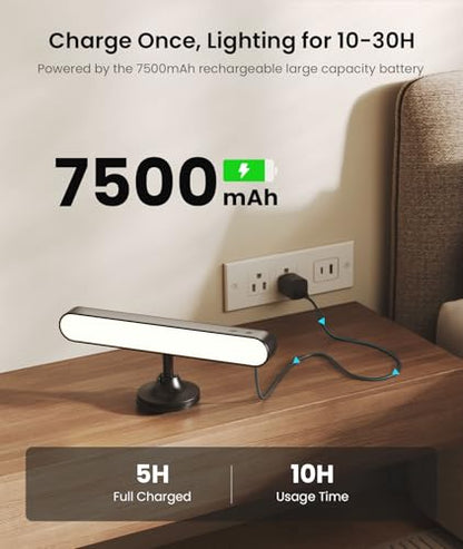PopoIron Rechargeable LED Wall Sconces 7500mAh Battery Operated Wall Lamps for Bedroom, Touch and Remote Control, 3 Colors Wall Lights 360° Rotate Dimmable Brightness with 15 RGB Colors,Black 4 Pack - color: Black-4P