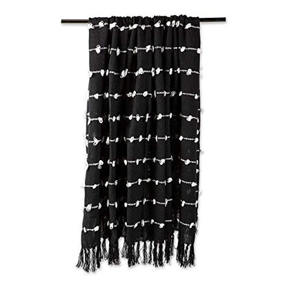 DII Woven Loop Throw Collection, 50x60, Black - color: Black