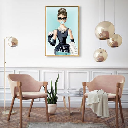 The Oliver Gal Artist Co. Abstract Wall Art Canvas - size: 30"L x 20"W, style: Gold Frame