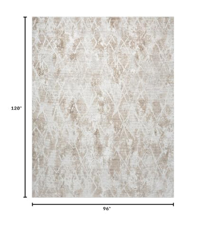 8x10 Beige Modern Geometric Area Rug for Living Room, Bedroom - color: 1003 - Beige, size: 8' x 10' (Rectangular)