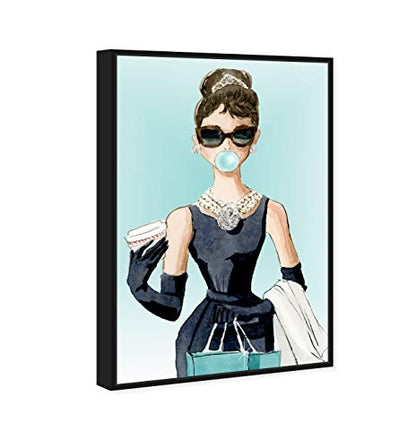 The Oliver Gal Artist Co. Abstract Wall Art Canvas - size: 24"L x 16"W, style: Black Frame