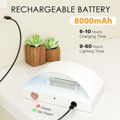 Battery Operated Wall Sconces Set of 2 Rechargeable Wireless White - color: White, size: 2 Pack