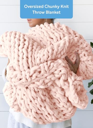 Linen Market Beddings Oversized Chunky Knit Throw Blanket Acrylic Hypoallergenic - 47'' x 59'' Cozy Home Accent for Snuggling, Lounging, and Stylish Décor (Blush) - color: Blush
