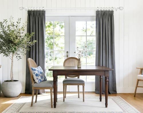 USFOOK White Curtain Rod 32 to 58, Window Treatment Rods with Bracket - color: White, size: 32-58"