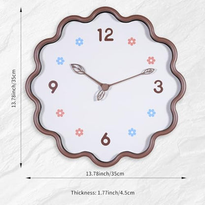 Wall Clock, Modern 14 Inch, Chocolate