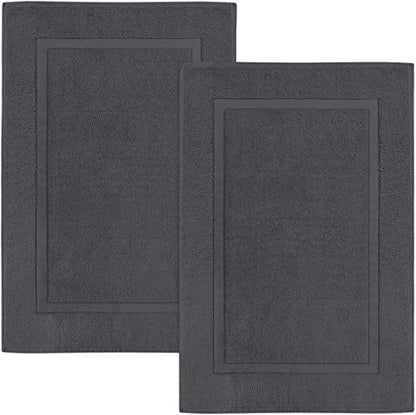 Utopia Towels Cotton Bath Mat, 21x34 in, 2 Pack, Grey - color: Grey, size: 2 Bath Mats