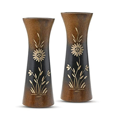 Aeravida Rich and Natural Flower Mango Tree Wood Flower Vase (2 PCS) | Modern Farmhouse Home Décor | Kitchen Bedroom Living Room Home Decoration - size: 2PCS