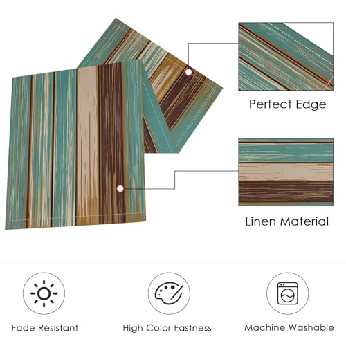 ArtSocket Table Runner and Placemats Set of 6, Farmhouse Teal - color: Farmhouse