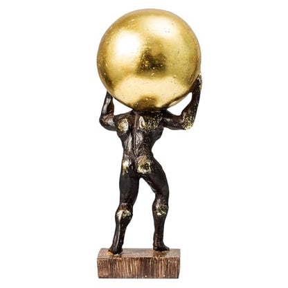 Lukitas Atlas Statue and Sculpture, Struggler Figurine Decor, Resin 13'' - color: Lift Ball