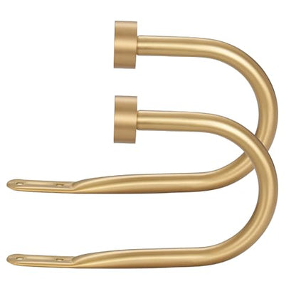 Drapery Holdback,Matte Black Metal Window Curtain Holdback (Warm Gold) - color: Warm Gold