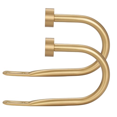 Drapery Holdback,Matte Black Metal Window Curtain Holdback (Warm Gold) - color: Warm Gold
