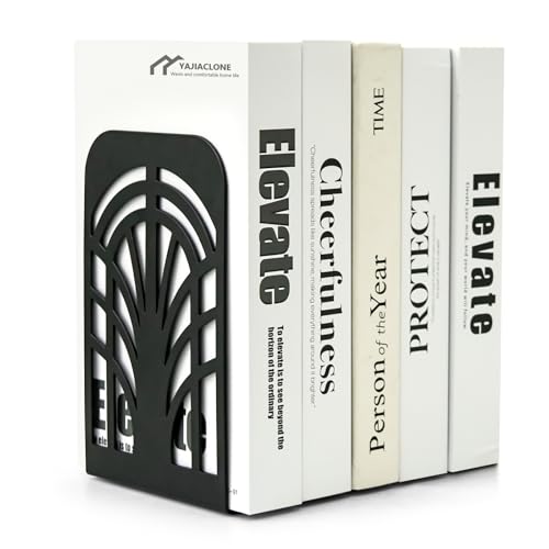 Heavy Duty Metal Bookends for Heavy Books, Non Slip Set of 2