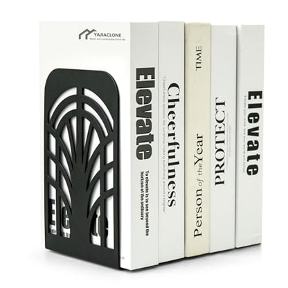 Heavy Duty Metal Bookends for Heavy Books, Non Slip Set of 2