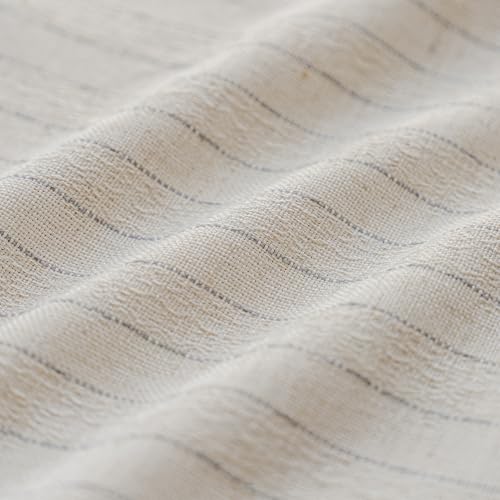 MOROCO Linen Striped Throw Pillow Covers 18x18 Set of 2, Grey - color: Grey, size: 18" x 18" (Pack of 2)