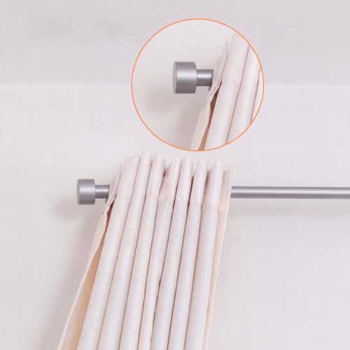 LEIFIDE 4 Pack Curtain Rod Finials Curtain Rod End Cap Finials for Curtains Rods of 7/8 and 1 Inch Diameter (Silver) - color: Silver