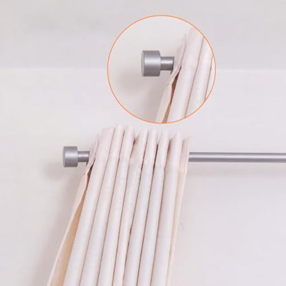 LEIFIDE 4 Pack Curtain Rod Finials Curtain Rod End Cap Finials for Curtains Rods of 7/8 and 1 Inch Diameter (Silver) - color: Silver