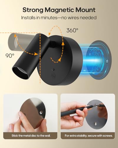 Spotlights Indoor with Remote, 3000Mah Rechargeable Wireless Plant Light - color: Black-3000mAh