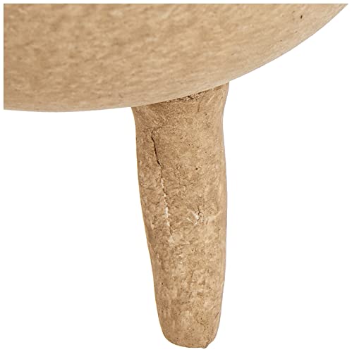 Creative Co-Op Boho Terracotta Footed Planter with Organic Edge, Matte Taupe 4"(Pack of 6) - color: Matte Taupe, size: 4" (Pack of 6)