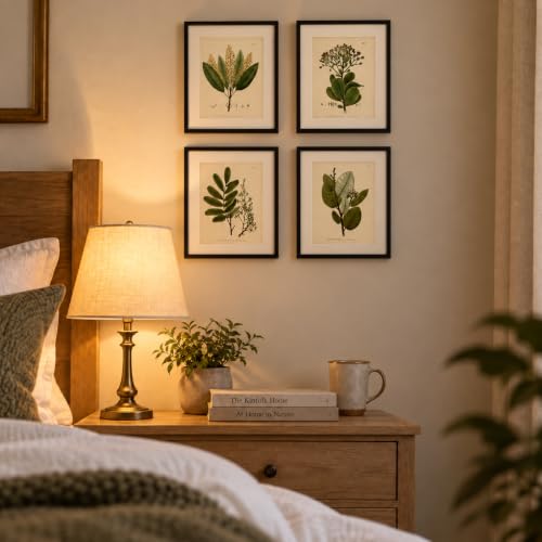 Vintage Botanical Wall Art, Set of 4 Unframed 8x10 Fern Prints
