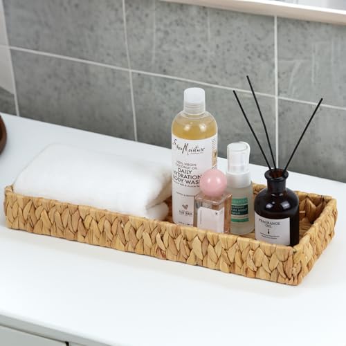 Water Hyacinth Bathroom Vanity Tray, 16.7 Inch - size: 16.7" x 6" x 2"