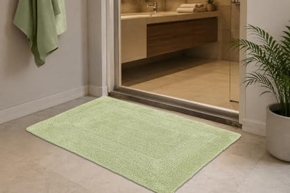 COTTON CRAFT Bath Rugs - 2 Pack Large 20x30 Soft Plush Bath Mats - Sage - color: Sage, size: 20x30 Inches