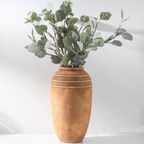 Large Ceramic Flower Vase,12.87 Inch Terracotta Vase for Home Decor - color: 101-2-12.87in