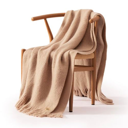 UGG Margot Knit Throw Blanket, Home Decor, 50" x 70", Brown (Sandalwood) - color: Brown