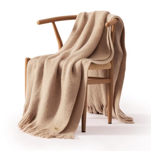 UGG Margot Knit Throw Blanket, Home Decor, 50" x 70", Brown (Sandalwood) - color: Brown