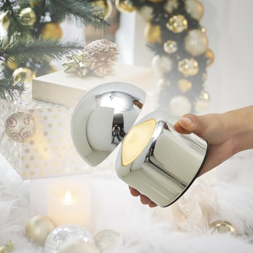 SAIWEYA Modern Cordless Mushroom Small Table Lamp, Dimmable Touch Battery