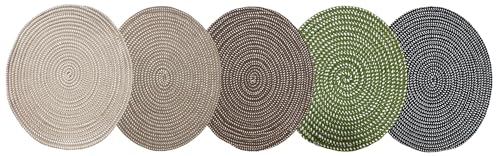 Hand Woven Round Area Rugs Living Room Bedroom Study Computer Chair Cushion Base Mat Round Carpet Lifts Basket Swivel Chair Pad Coffee Table Rug(2' Round, Green) - color: Green, size: 2' Round