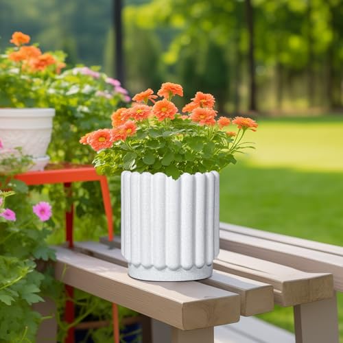 Ceramicfor Ceramic Planter, 7.6 Inch, White - color: Matte White, size: 7.6 Inch