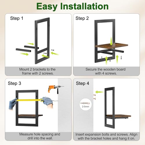 Housolution 2 Pack Wall Plant Holder, Picture Frame Design Plant Shelf
