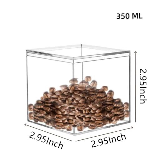 KissYou 2‑Pack Acrylic Box with Lid 2.95 x 2.95 x 2.95 Inch Jewelry Box - size: 2.95 x 2.95 x 2.95 Inch