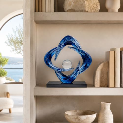AWNR Modern Sculptures Living Room Shelf Decor Home Décor Accents - color: Blue A-a