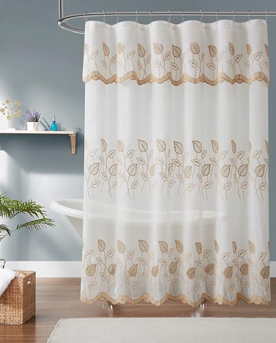 Warm Home Designs 84 Inch Gold Shower Curtain with Valance. EMS Linen 84
