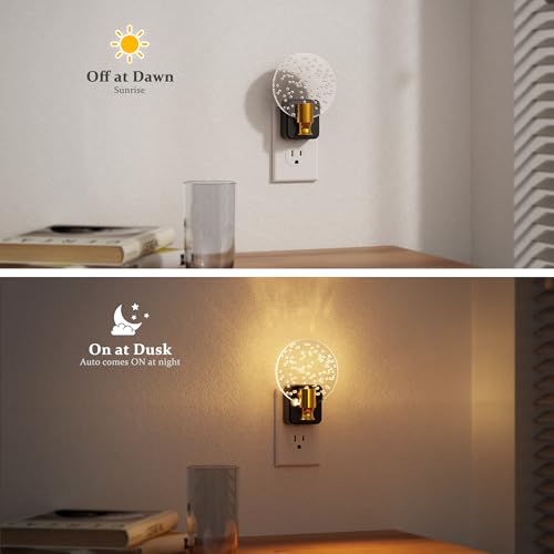 JandCase Night Light, Dimmable Night Lights Plug into Wall 2 Pack - color: Round-Soft White