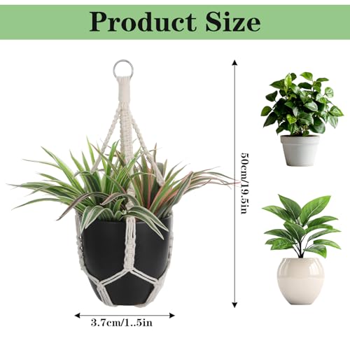 2 Pack Handmade Macrame Plant Hangers, Hanging Planters Baskets