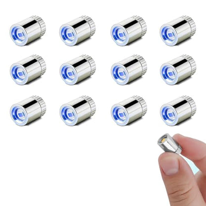 Aogist 12 PCS Blue Mini LED Spot Lights, Battery Operated Tiny SMD Lamps - color: Blue, size: 12