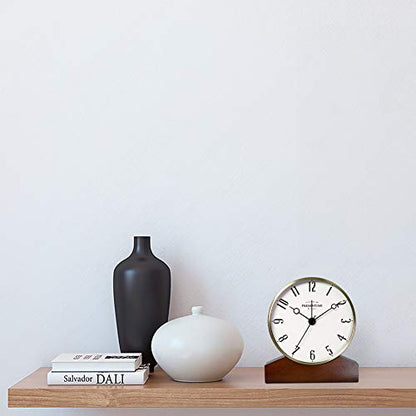 Presentime Mozart Mantel Alarm Clock - color: Hamilton Gold Finish, size: 6*5.5 inch