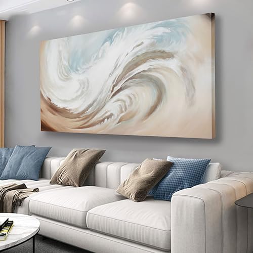 Abstract Wall Art Canvas Wall Paintings Modern Beige Wall Decor Aesthetic Room Decor Wall Art Framed Artwork for Living Room Bedroom Dining Room Home Office Decor 20"x40" - color: Light Color, size: 40"L x 20"W