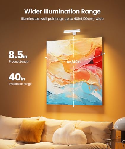 Rechargeable Battery Operated Wall Sconces 7500mAh, Wall Lights for Bedroom - color: White-2P